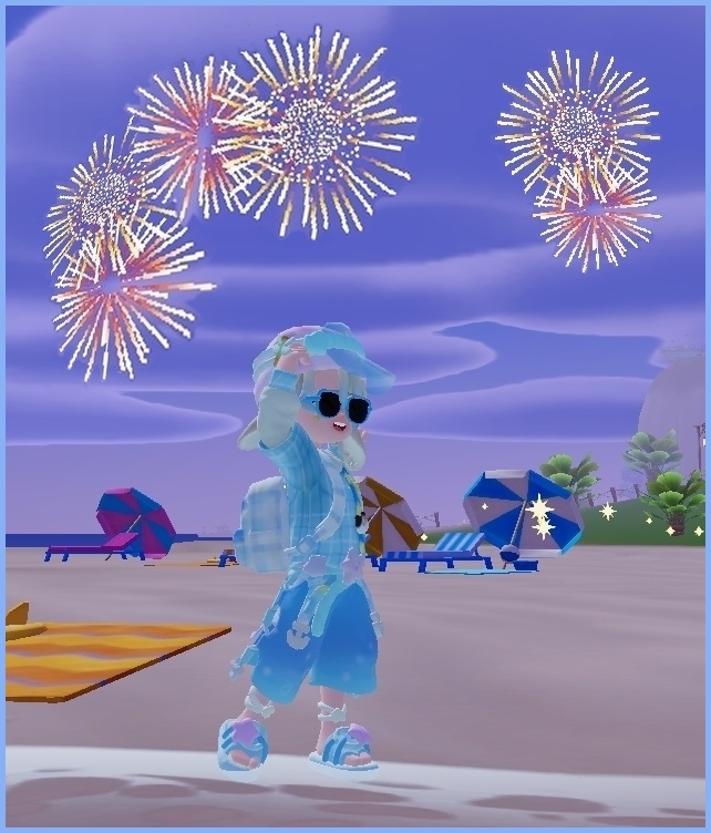 début de soirée à la plage~